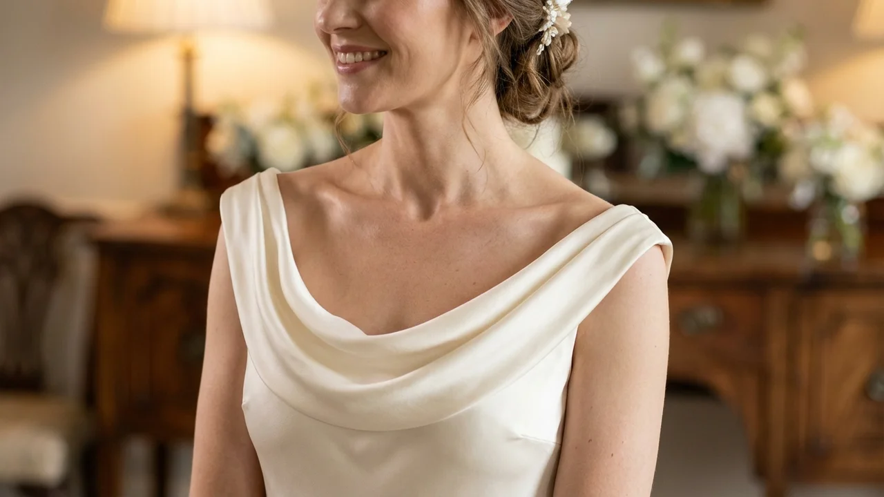 Cowl Back Wedding Dresses - 1