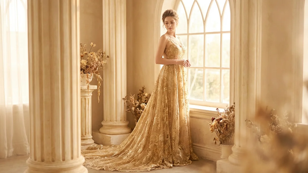 Gold Wedding Dresses - 1