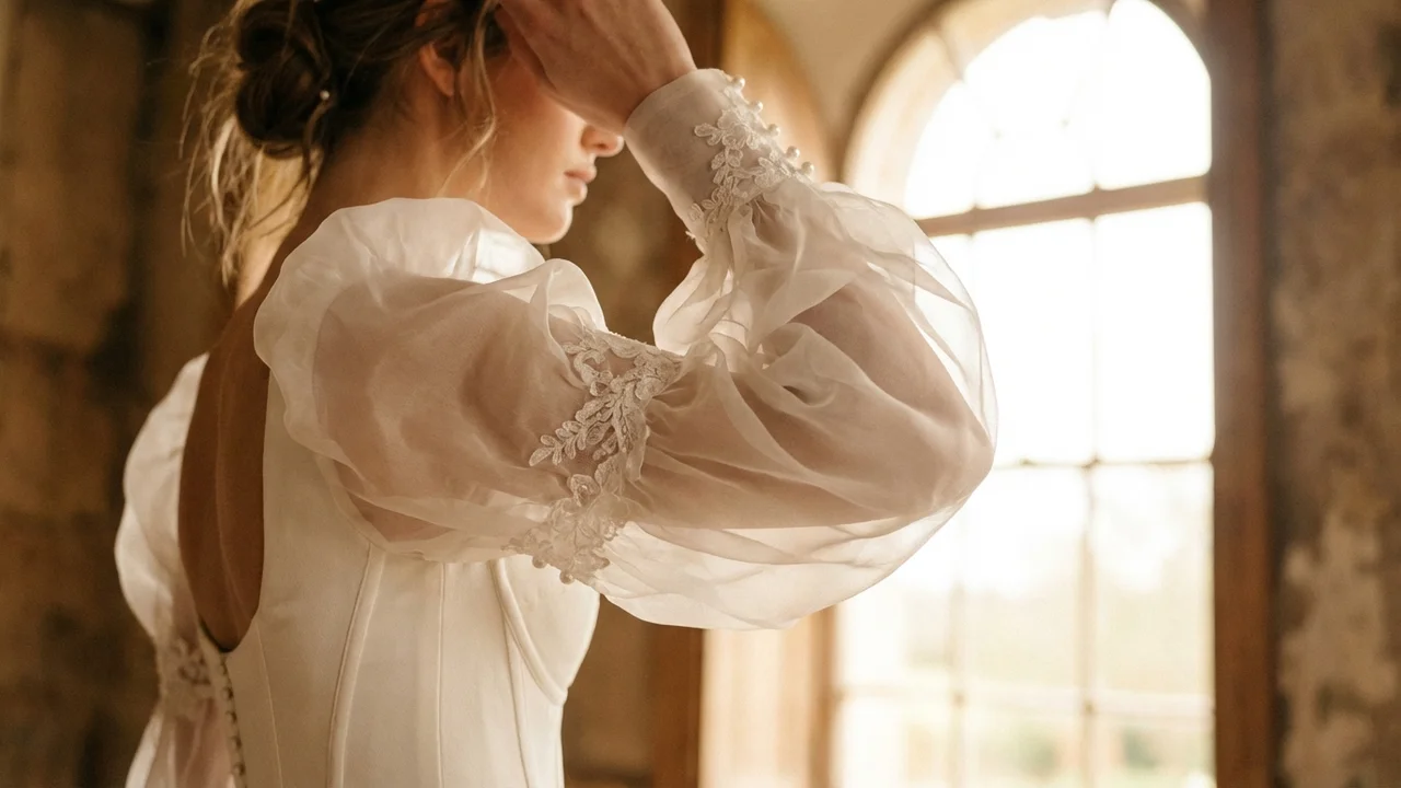 Puff Sleeve Wedding Dresses - 1