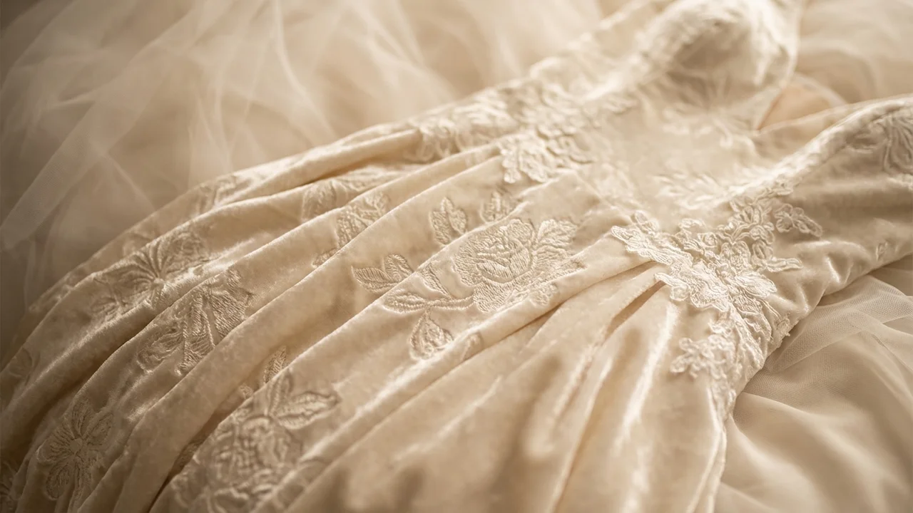 Velvet Wedding Dresses - 1