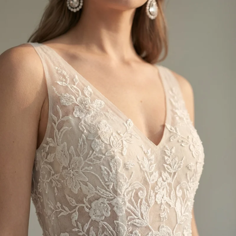 Aurora Crystal Drop Bridal Earrings - 3