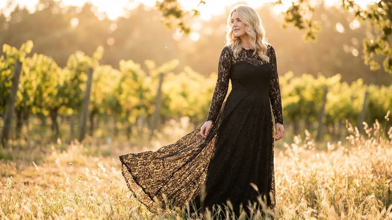 Gothic Lace Black Wedding Dress - 6