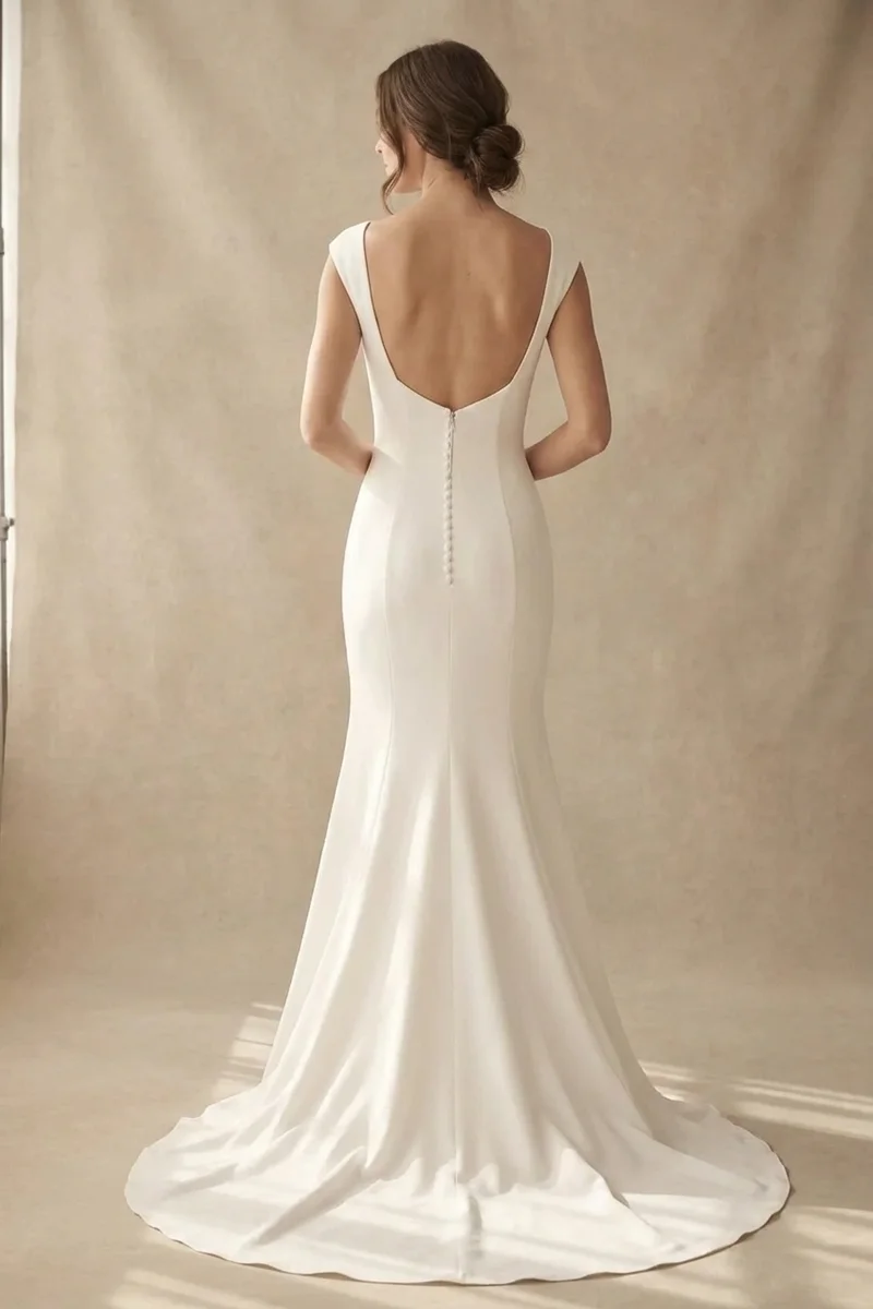 Vivienne Crepe Boat Neck Fit and Flare Dress - 2