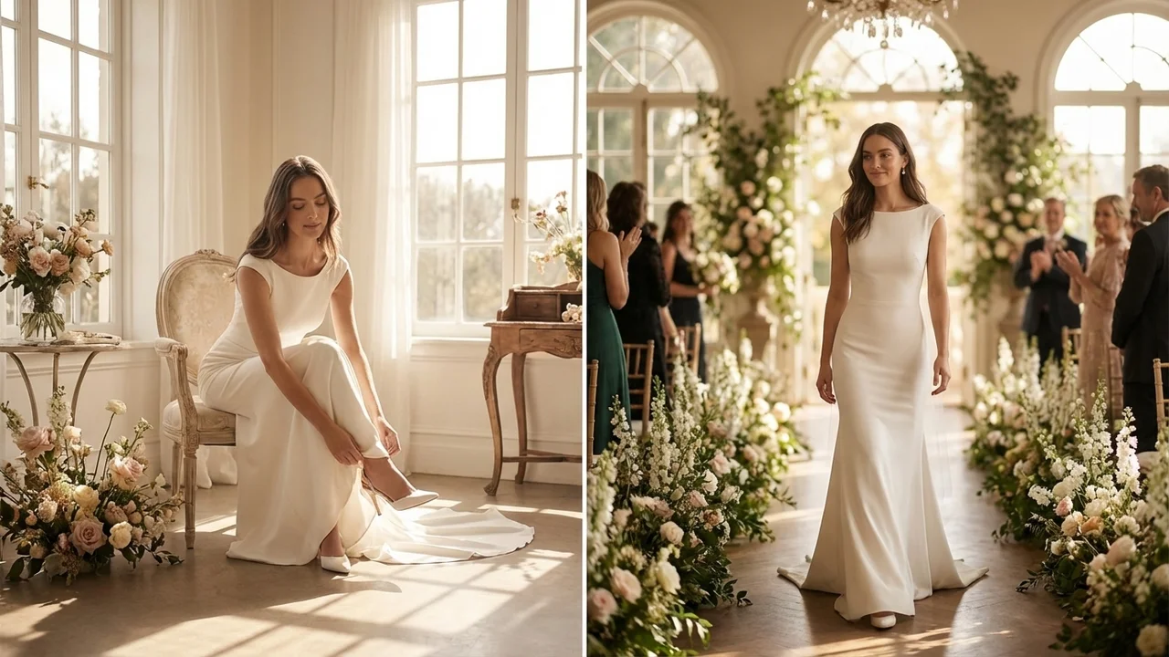 Vivienne Crepe Boat Neck Fit and Flare Dress - 5