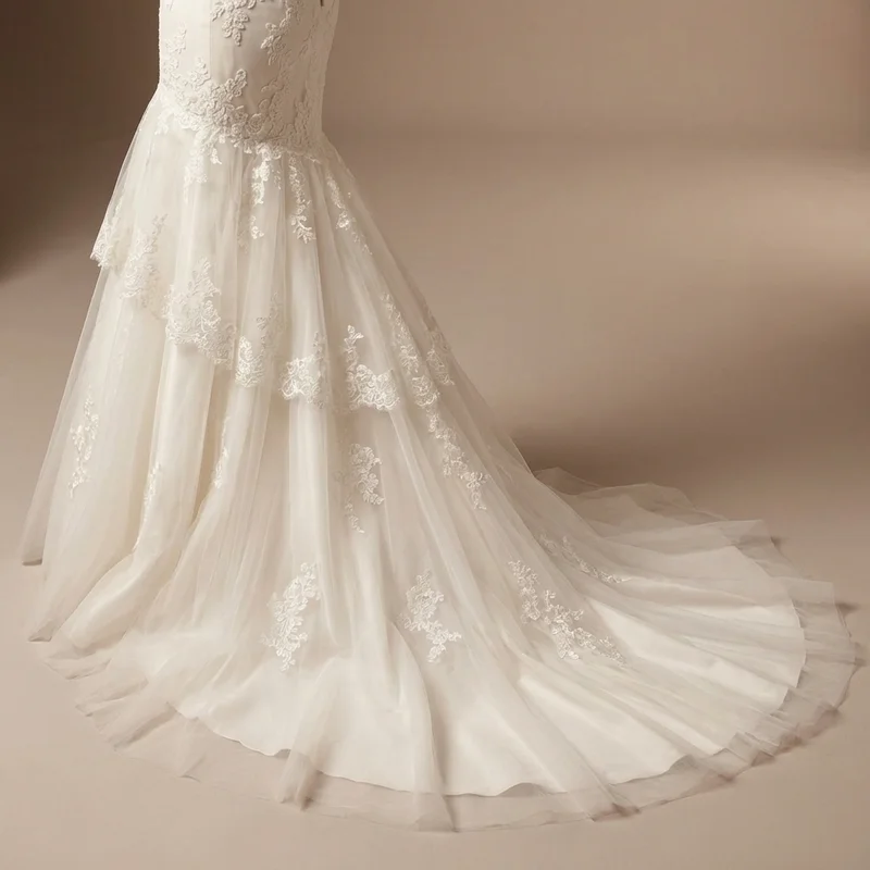 Valentina Corset Lace Mermaid Wedding Dress - 4