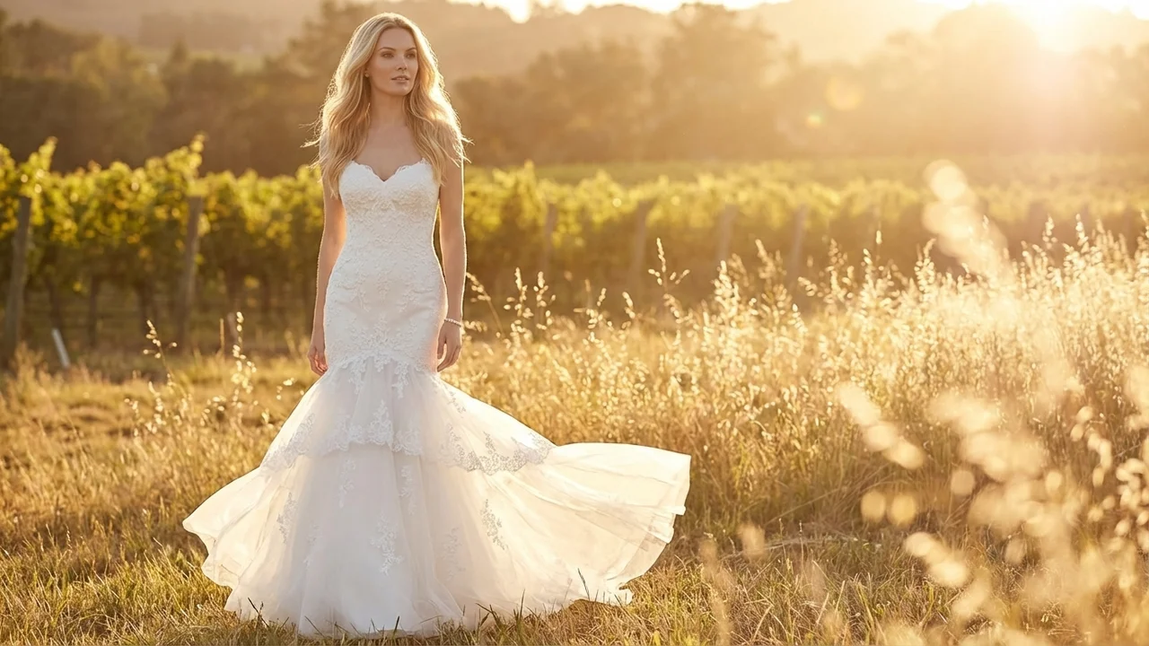 Valentina Corset Lace Mermaid Wedding Dress - 6