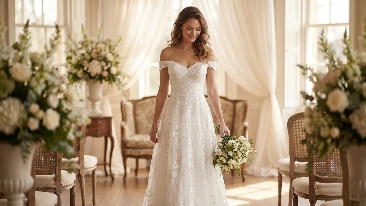 Magnolia Lace Corset Country Gown - 5