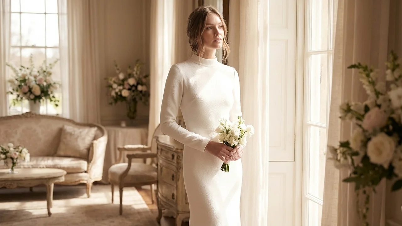 Seraphina Crepe Floor Length Sheath Dress - 5