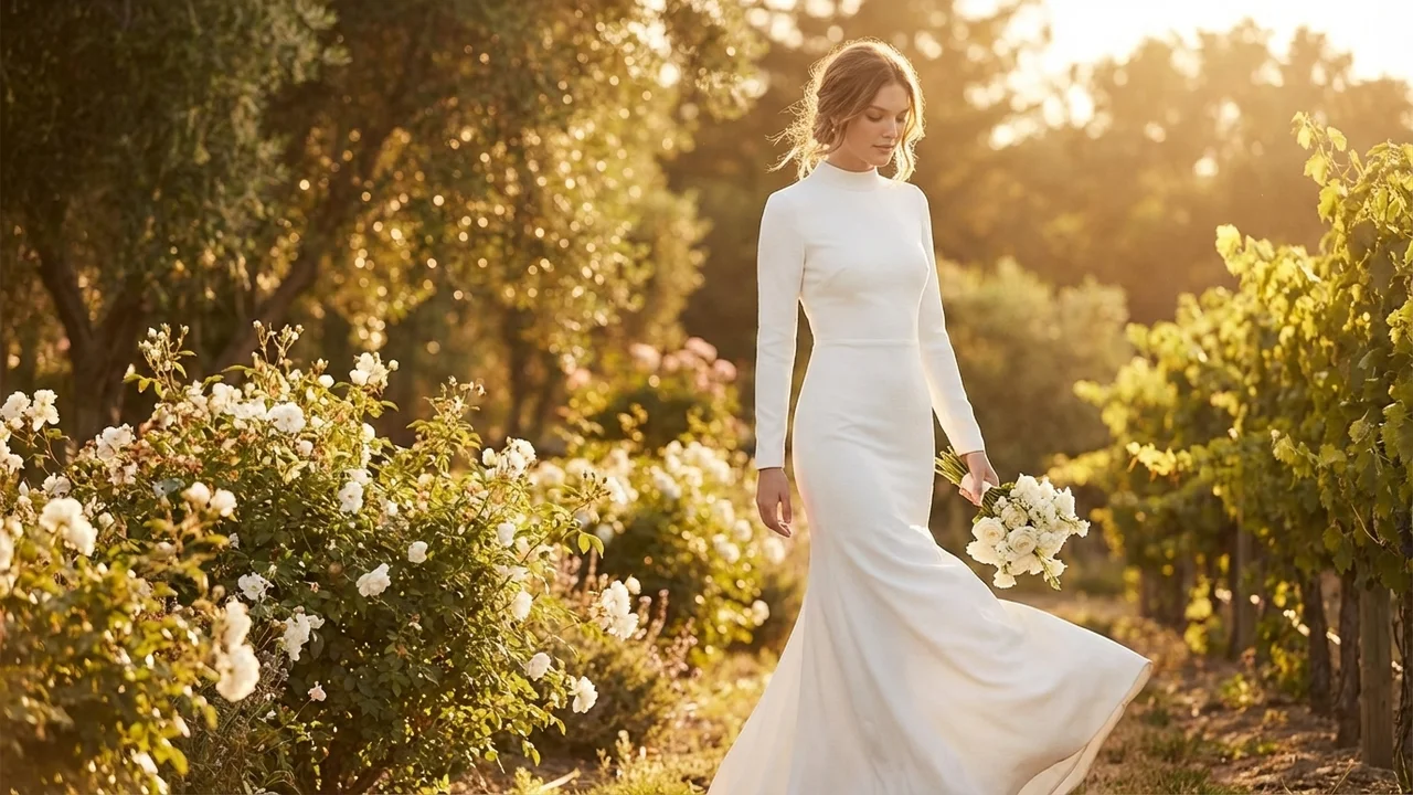 Seraphina Crepe Floor Length Sheath Dress - 6