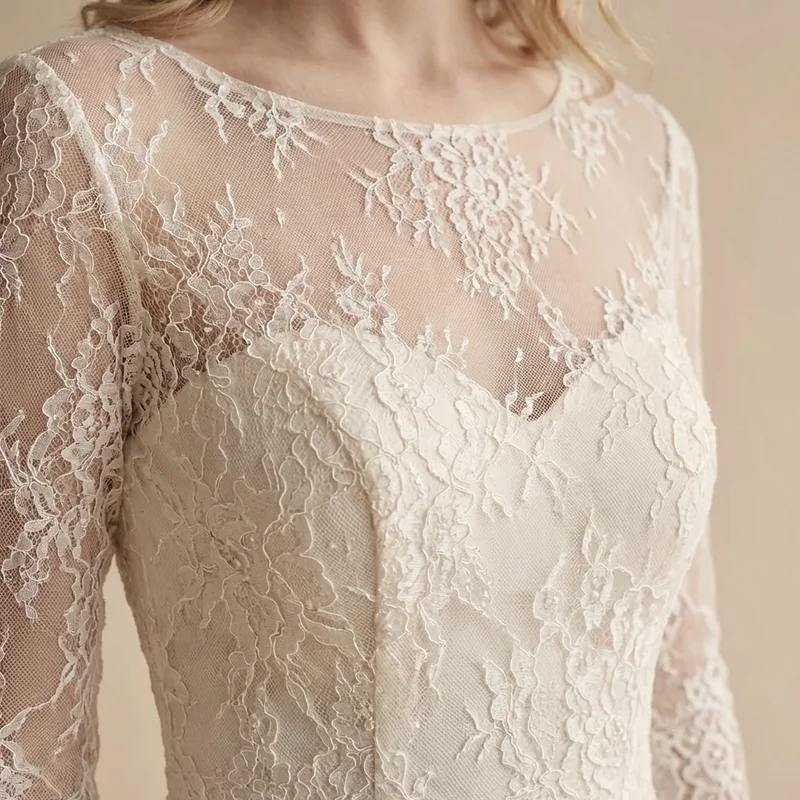 Genevieve Lace Floor Length Elegant Gown - 3