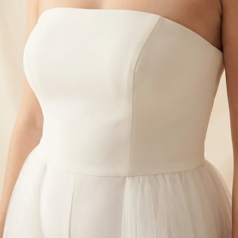 Nova Bridal Jumpsuit with Detachable Tulle Skirt - 3