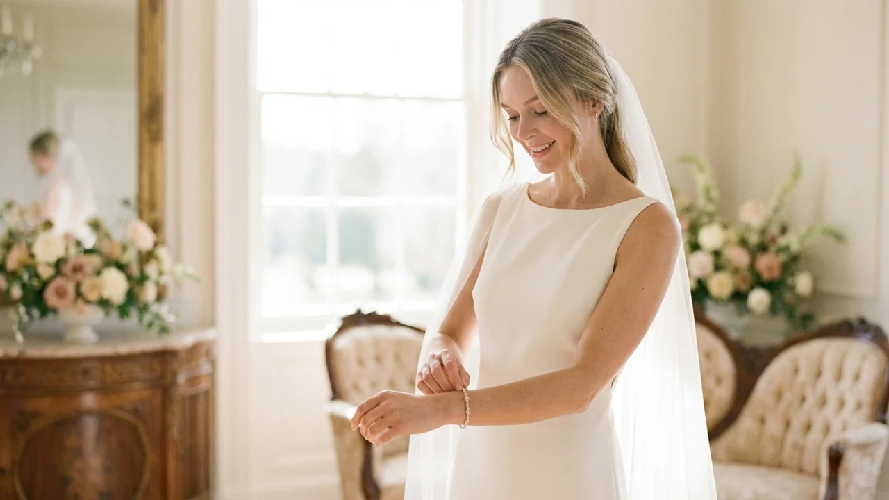 Eloise Sheath Crepe Minimalist Wedding Dress - 5