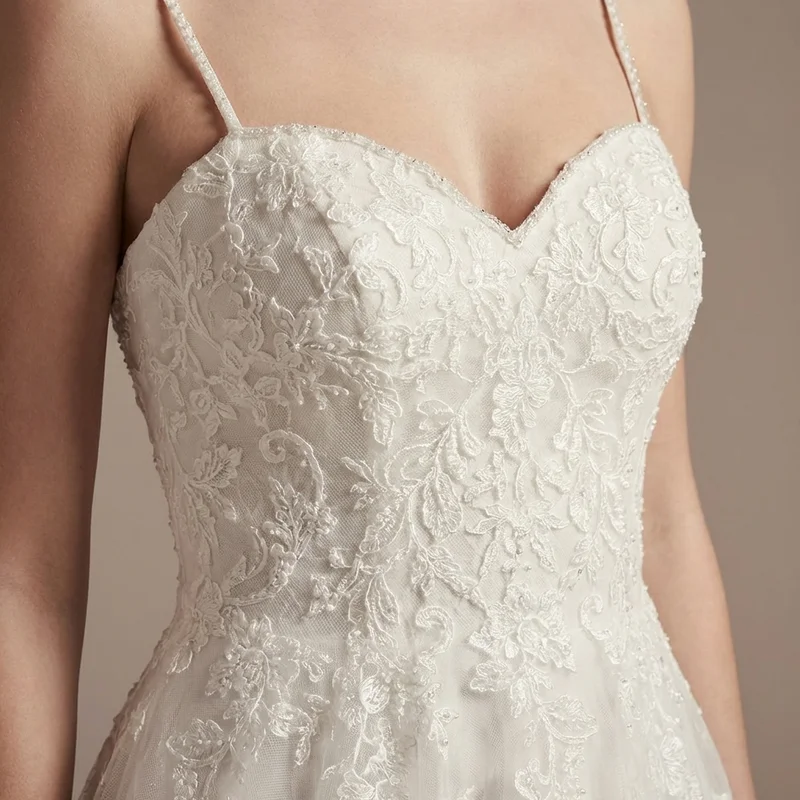 Evangeline Tulle Spaghetti Strap Princess Gown - 3