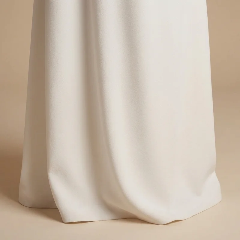 Aurora Square Neck Fitted Crepe Wedding Dress - 4