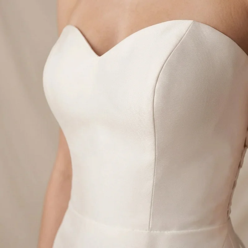 Camille Satin Elegant Wedding Dress Under $300 - 3