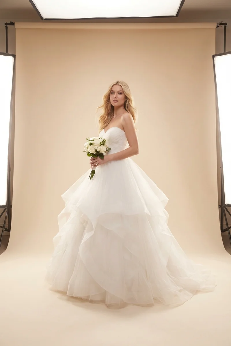 Vivienne Tulle Ball Gown Wedding Dress Under $500 - 1