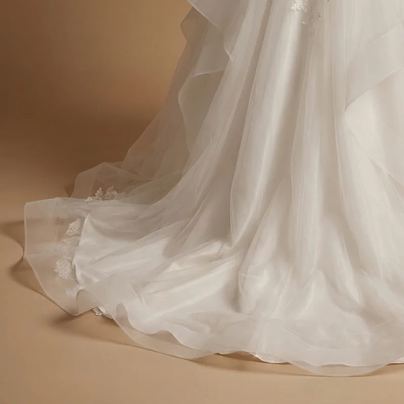 Vivienne Tulle Ball Gown Wedding Dress Under $500 - 4