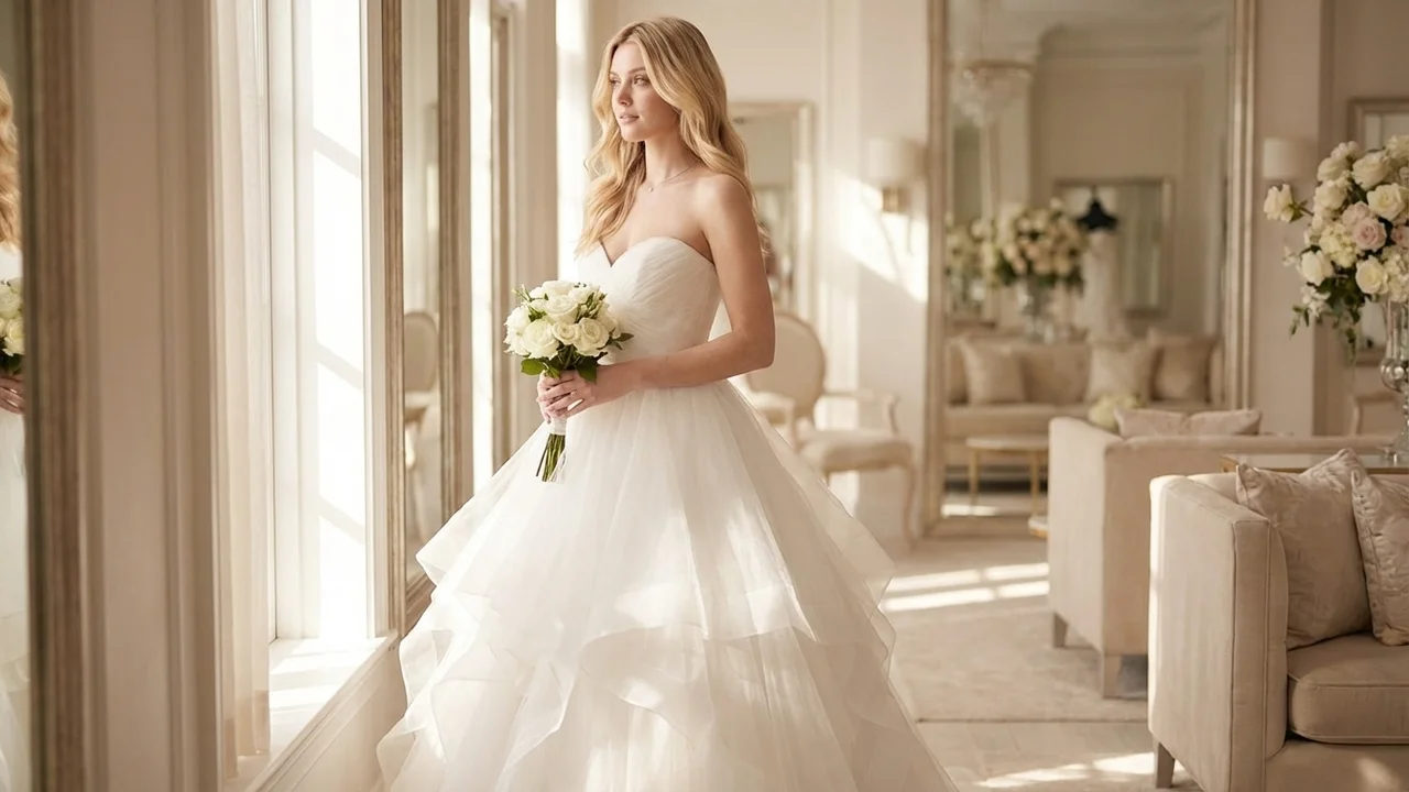 Vivienne Tulle Ball Gown Wedding Dress Under $500 - 5