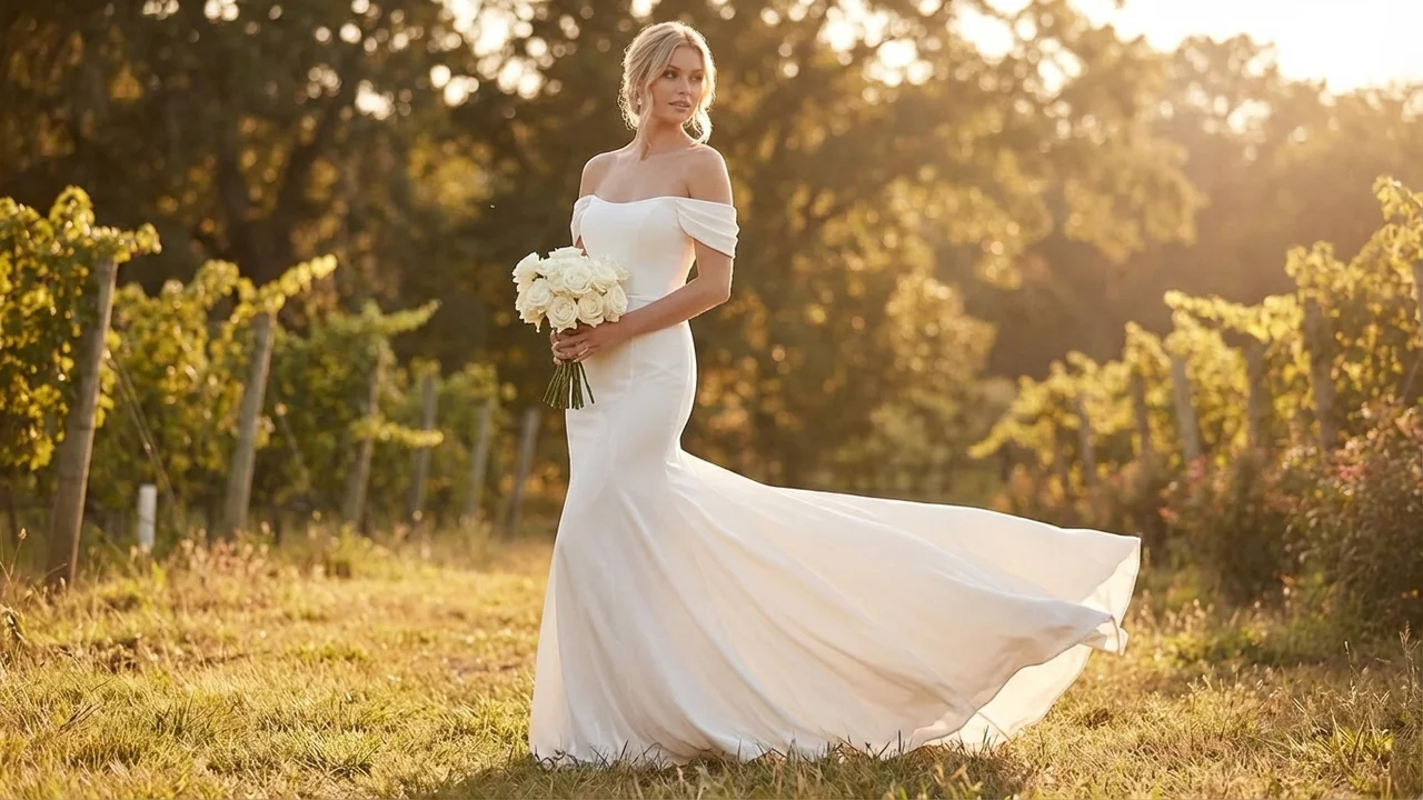 Odette Velvet Off-Shoulder Mermaid Dress - 6