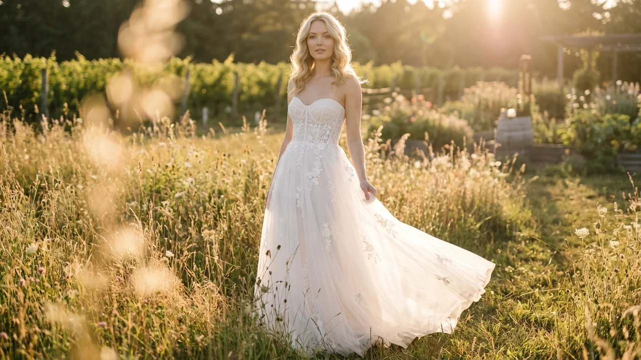 Aurora Applique A-Line Wedding Dress - 6