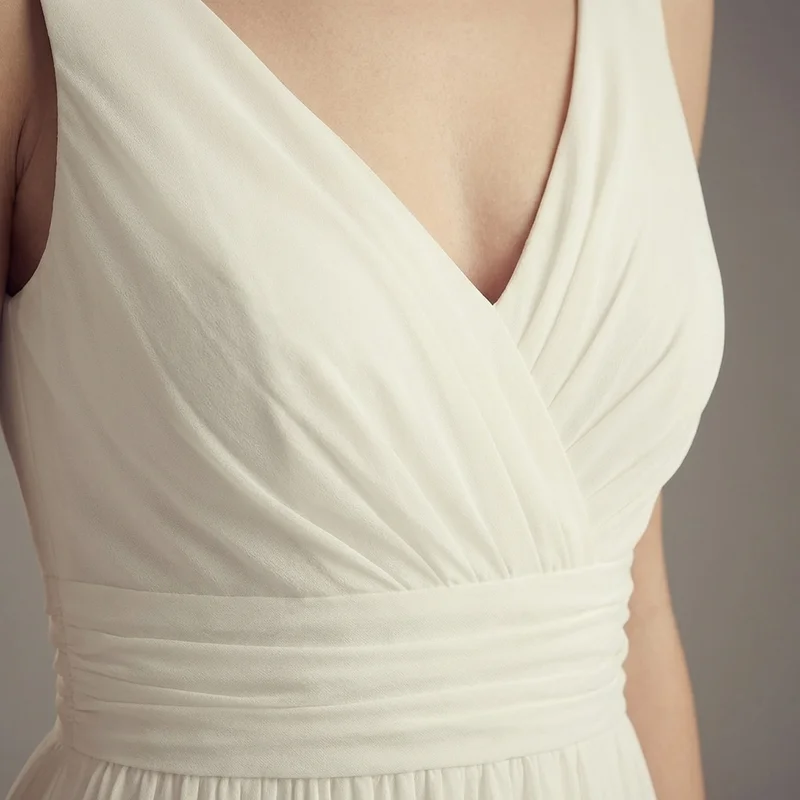 Genevieve Chiffon Empire Waist Wedding Dress - 3