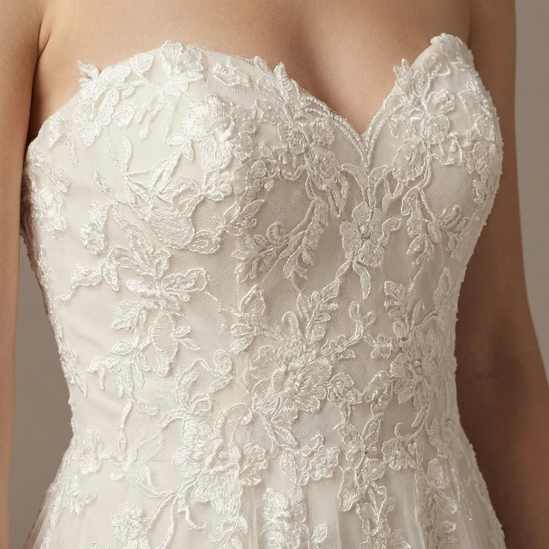 Seraphina Ivory Lace A-Line Wedding Dress - 3