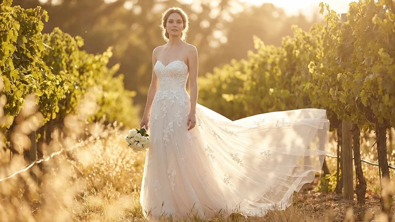 Seraphina Ivory Lace A-Line Wedding Dress - 6