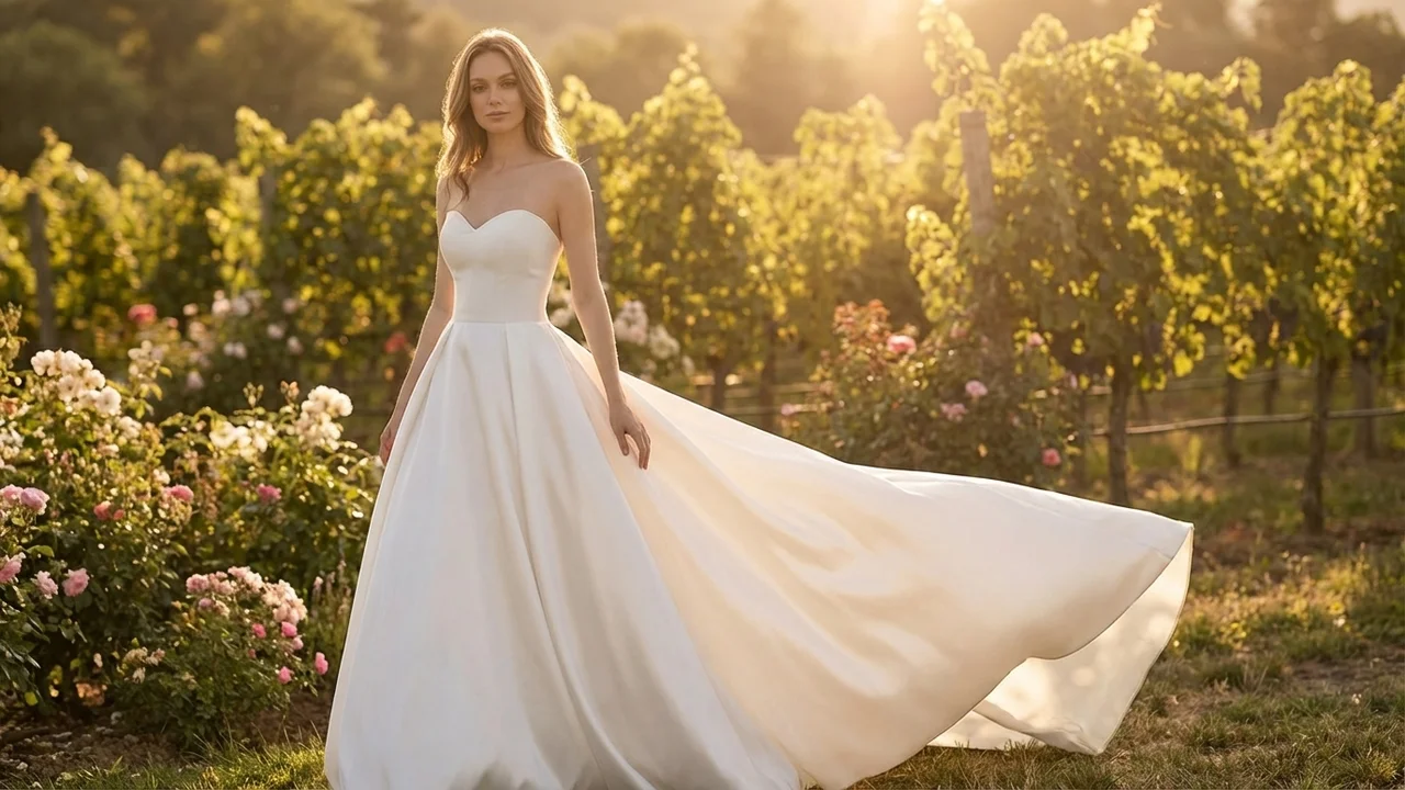 Classic Satin Sweetheart Ball Gown - 6