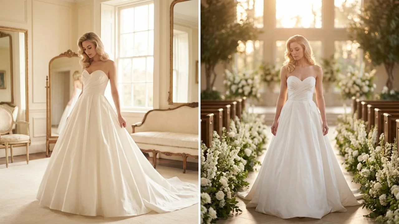 Margaux Taffeta Ball Gown Wedding Dress - 5
